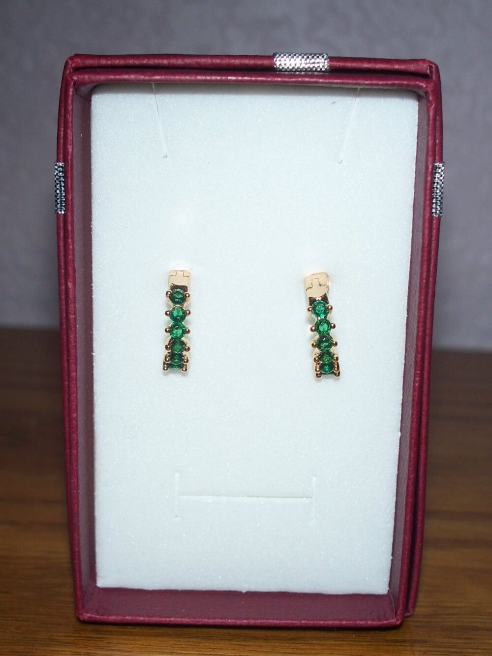 Green and gold Earrings
